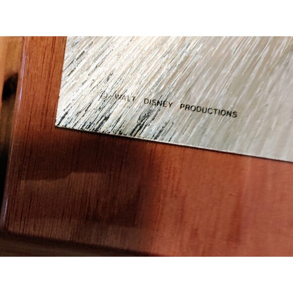 Vintage Walt Disney Mickey and Minnie Mouse plaques Gold On Wood Fast Shipping - Picture 16 of 16